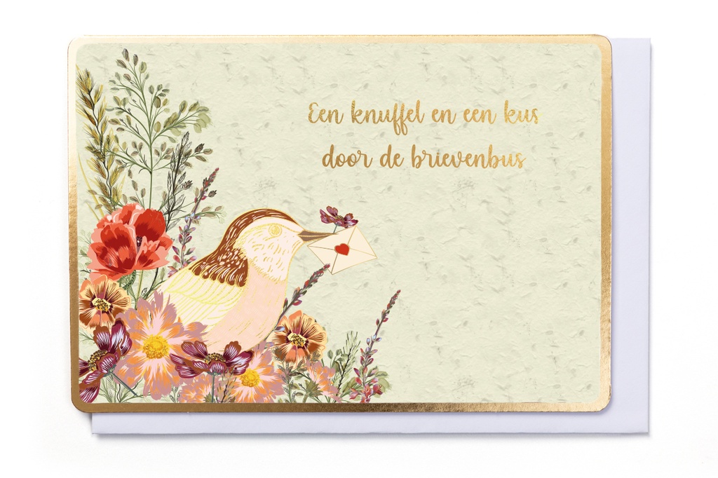 EEN KNUFFEL EN EEN KUS DOOR DE BRIEVENBUS