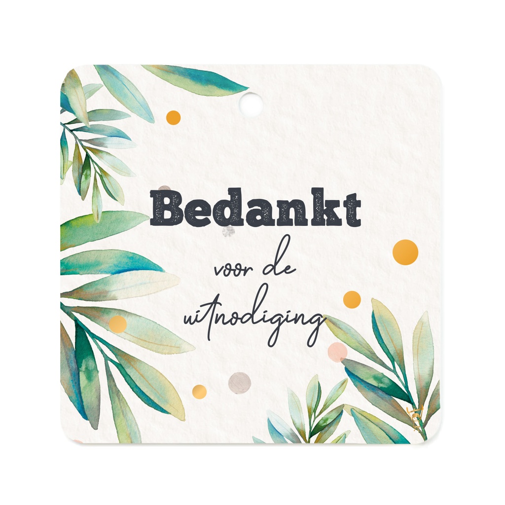 CADEAUKAARTJE - BEDANKT VOOR DE UITNODIGING