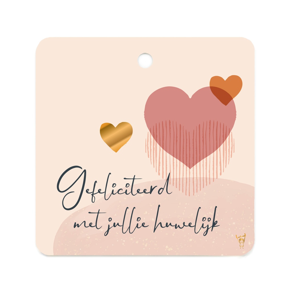 CADEAUKAARTJE - GEFELICITEERD MET JULLIE HUWELIJK