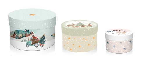GIFT BOXES FROSTY FOREST