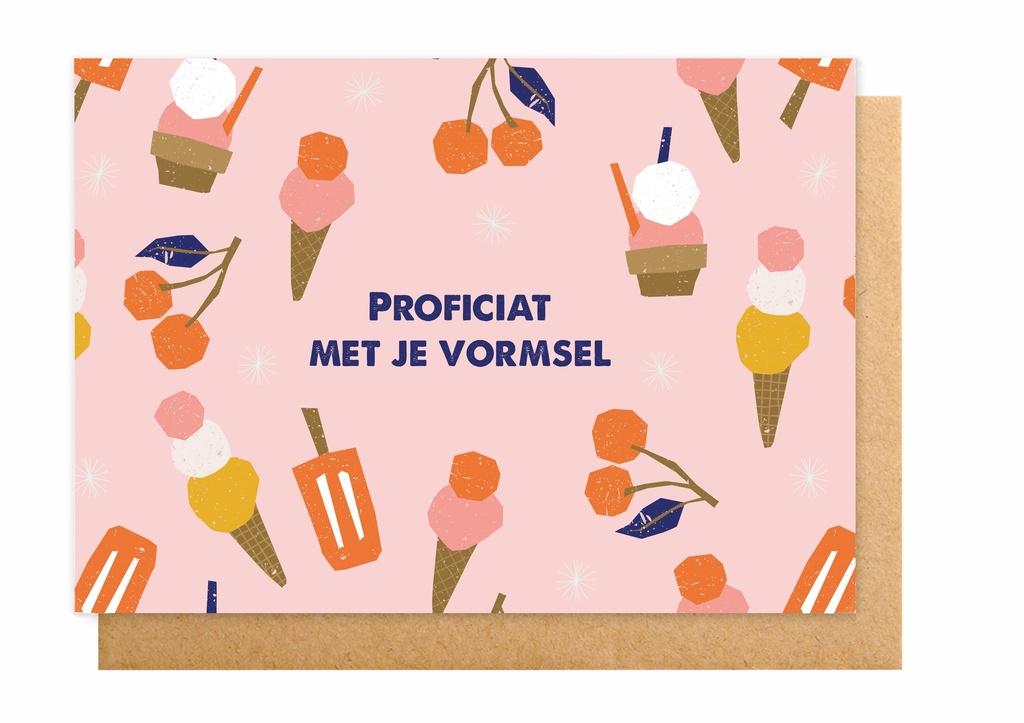 PROFICIAT MET JE VORMSEL