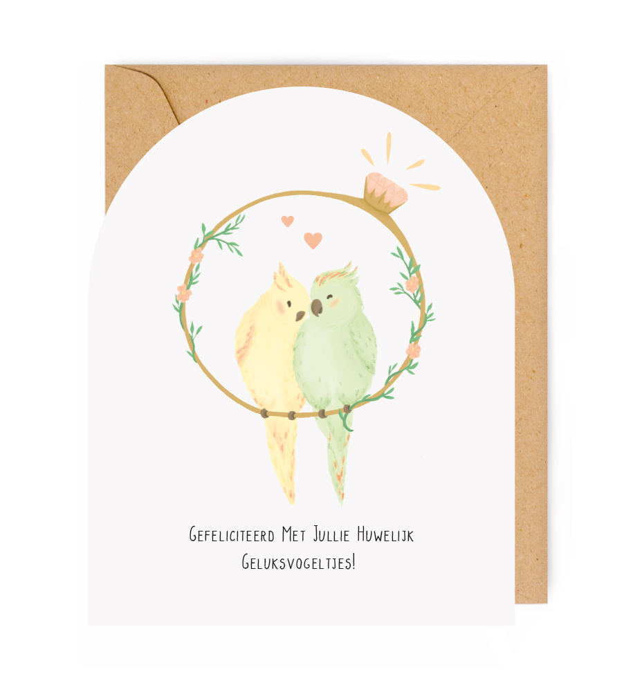 GEFELICITEERD MET JULLIE HUWELIJK GELUKSVOGELS!