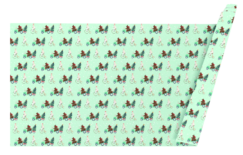 WRAPPING CHRISTMAS PAPER FROSTY FOREST