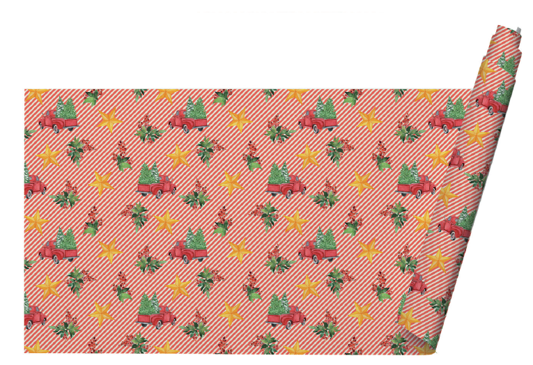 WRAPPING CHRISTMAS PAPER  PRETTY IN SHAPE
