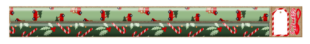 GIFT WRAP SET JUST JOLLY