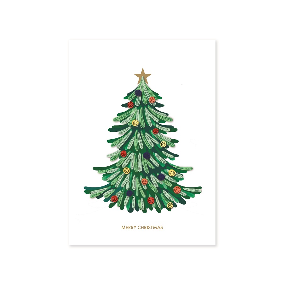 CHRISTMAS TREE WHITE BACKGROUND 