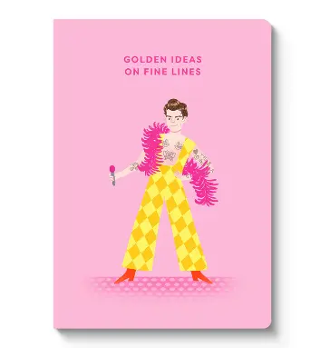 NOTEBOOK GOLDEN IDEAS ON FINE LINES
