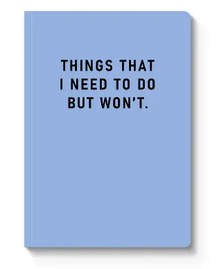 NOTEBOOK THINGS THAT I NEED TO DO BUT WON'T