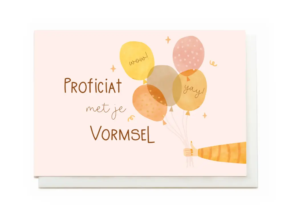 PROFICIAT MET JE VORMSEL