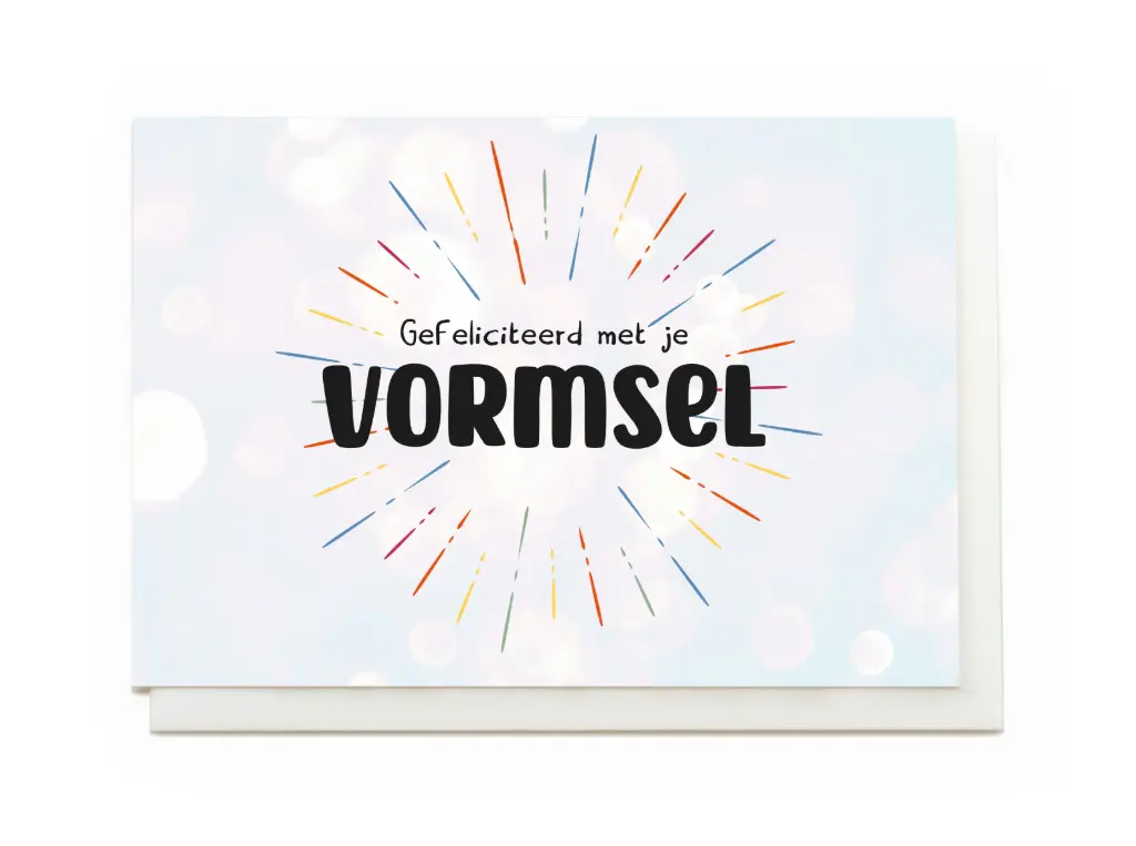 GEFELICITEERT MET JE VORMSEL