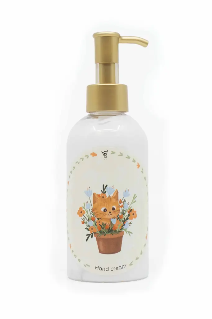 HANDCREME KAT MET BLOEMEN