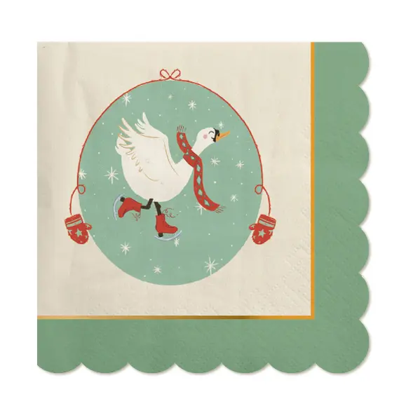 NAPKINS WINTER WHISPERS SWAN