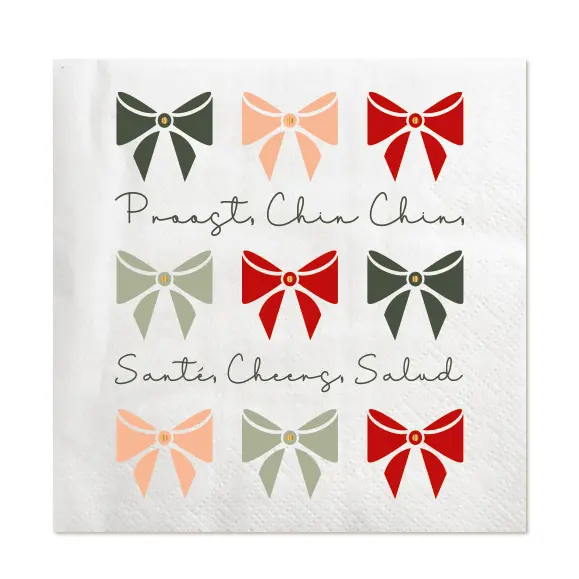 NAPKINS JUST JOLLY BOW TIES
