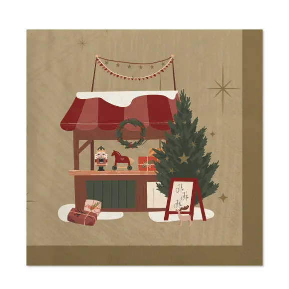 NAPKINS DOWN TO EARTH CHRISTMAS CHALET