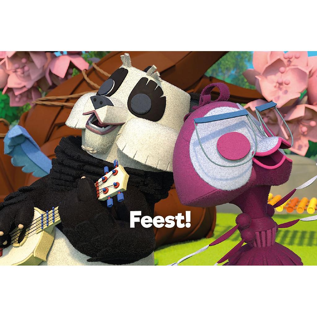 Set van 5 uitnodigingen + omslag Peter Panda & Truus De Mier