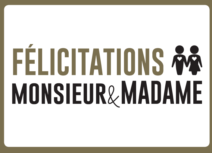 FÉLICITATIONS MONSIEUR & MADAME