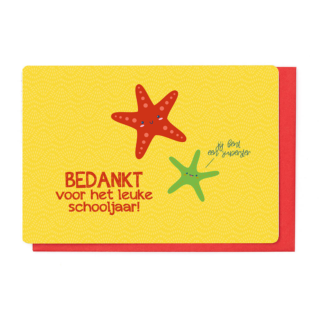 BEDANKT VOOR HET LEUKE SCHOOLJAAR