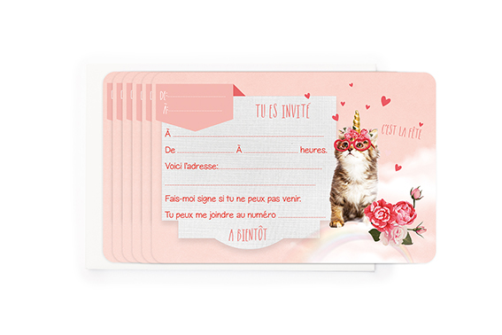 INVITATIONS CHAT ARC EN CIEL