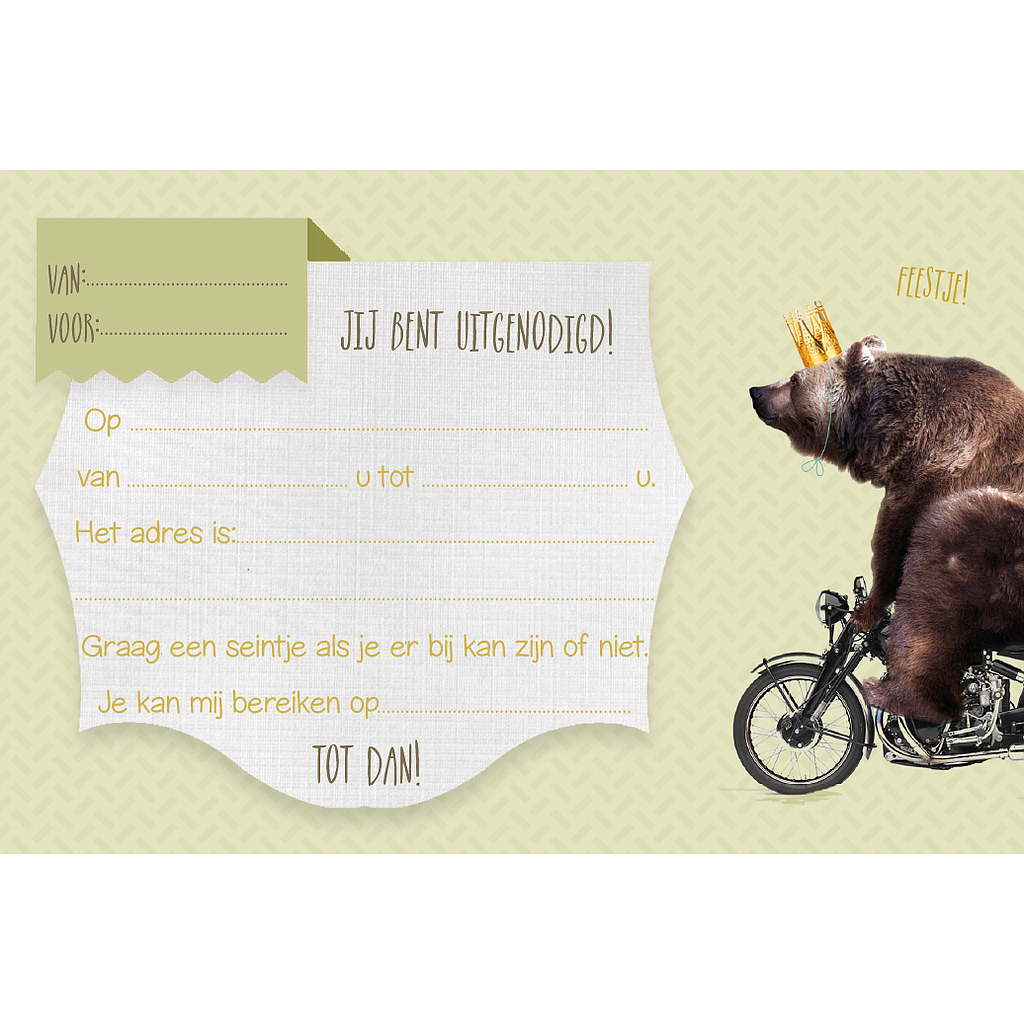 INVITATIONS 'BEAR'