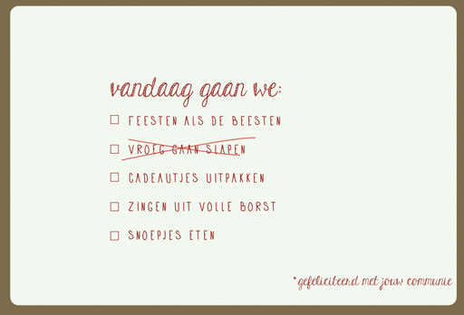 [C2112] VANDAAG GAAN WE….