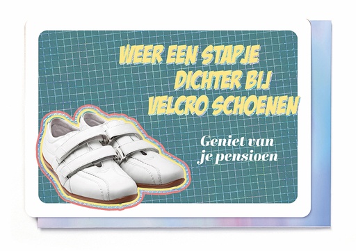 [HM3826] WEER EEN STAPJE DICHTERBIJ VELCRO SCHOENEN - GENIET VAN JE PENSIOEN