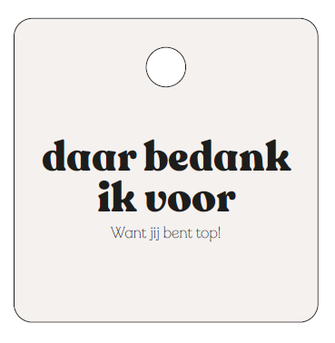 [MQ07] CADEAUKAARTJE - DAAR BEDANK IK VOOR