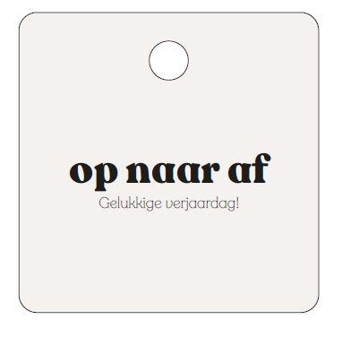 [MQ09] CADEAUKAARTJE - OP NAAR AF