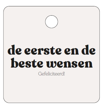 [MQ16] CADEAUKAARTJE - DE EERSTE EN DE BESTE WENSEN