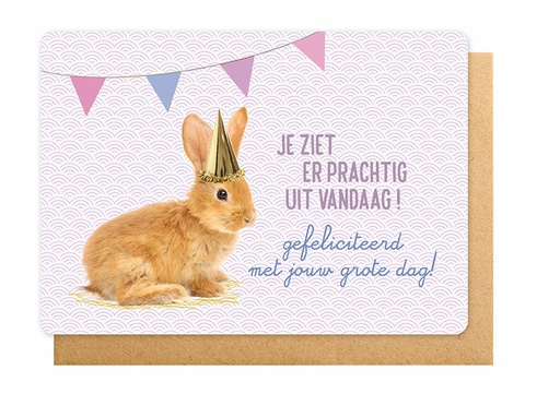 [CV2117] JE ZIET ER PRACHTIG UIT VANDAAG! GEFELICITEERD MET JE GROTE DAG