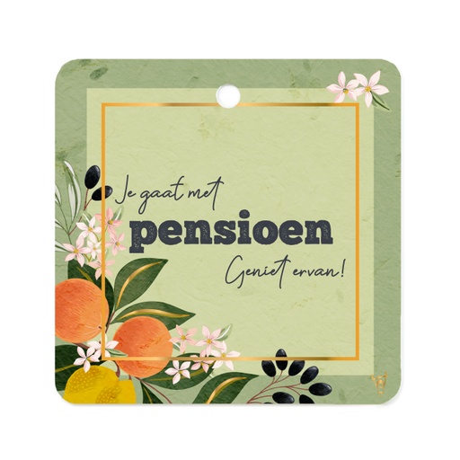 [MFB32] CADEAUKAARTJE - JE GAAT MET PENSIOEN - GENIET ERVAN!