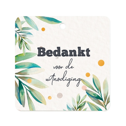 [MFB33] CADEAUKAARTJE - BEDANKT VOOR DE UITNODIGING