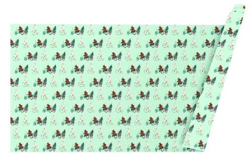 [WPXM7391] WRAPPING CHRISTMAS PAPER FROSTY FOREST