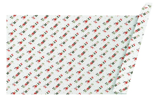 [WPXM7350] WRAPPING CHRISTMAS PAPER JUST JOLLY