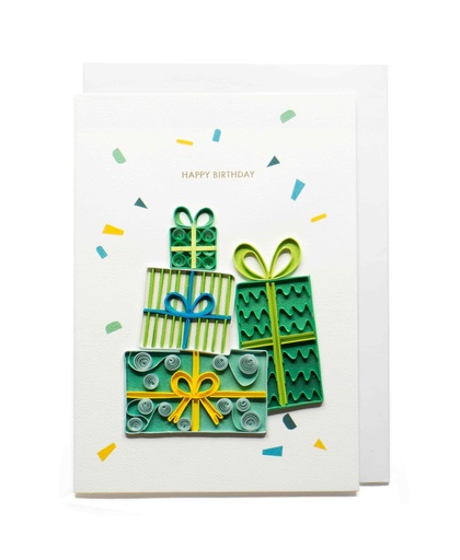 [OQP055] HAPPY BIRTHDAY PRESENTS GREEN