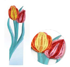 [OBK005] Bookmark Tulips