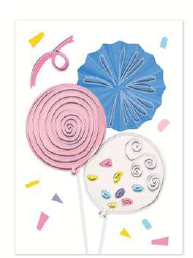 [OMN003] Mini Cards Pink Balloons