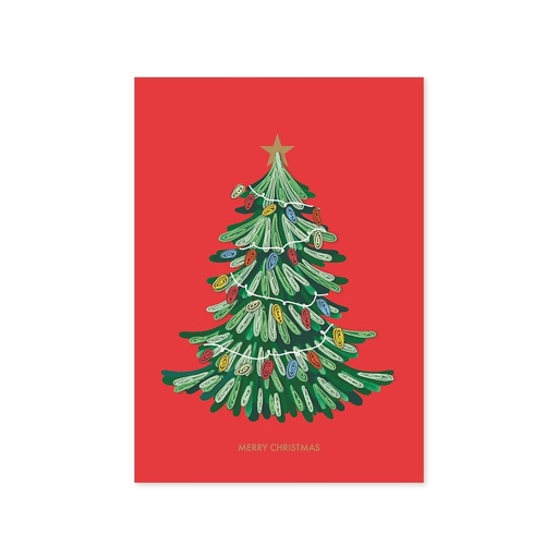 [QT014] CHRISTMAS TREE RED BACKGROUND