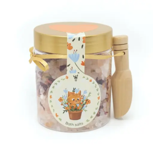 [SALTS0599] BADZOUT KAT MET BLOEMEN