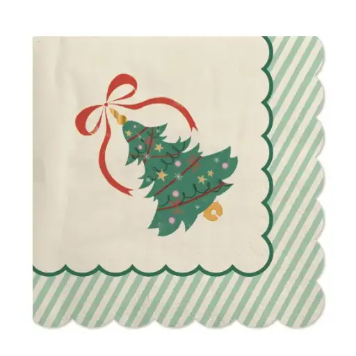 [NAPXM1151] SERVIETTES WINTER WHISPERS SAPIN DE NOEL