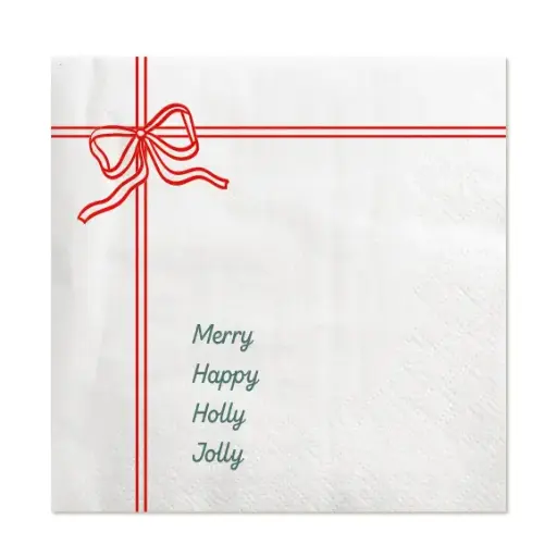 [NAPXM1165] NAPKINS QUOTOPIA MERRY HAPPY HOLLY JOLLY