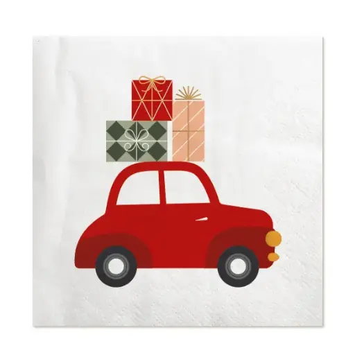 [NAPXM1166] SERVIETTES JUST JOLLY VOITURE