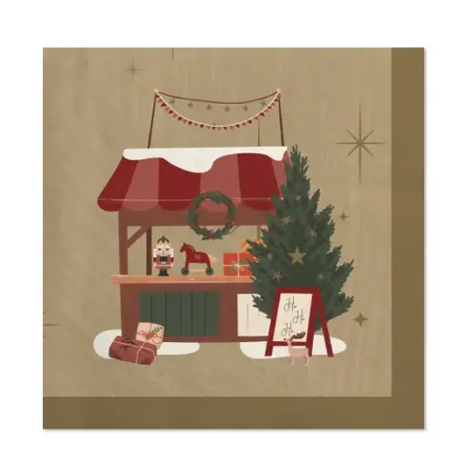 [NAPXM1170] NAPKINS DOWN TO EARTH CHRISTMAS CHALET