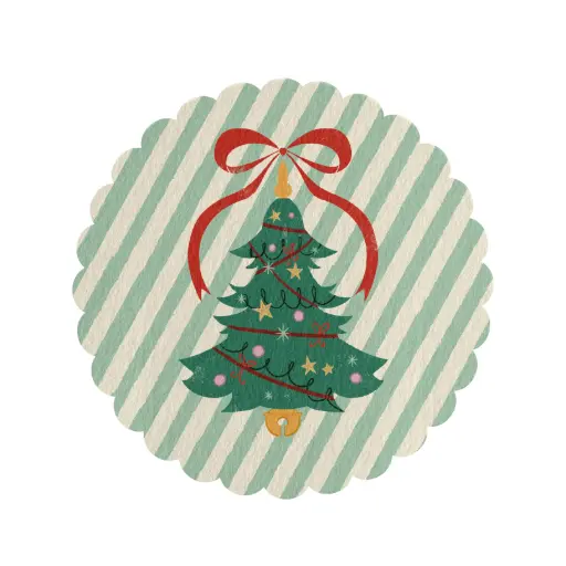 [VILT4901] SOUS-VERRES WINTER WHISPERS SAPIN DE NOEL