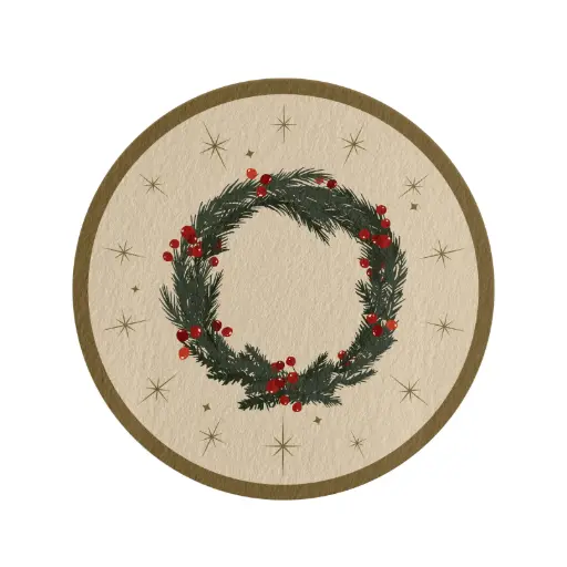 [VILT4919] SOUS-VERRES DOWN TO EARTH COURONNE DE NOEL